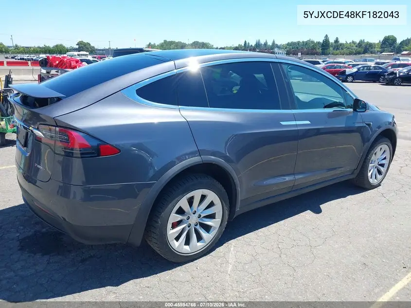 2019 Tesla Model X P100D/Performance VIN: 5YJXCDE48KF182043 Lot: 45594766