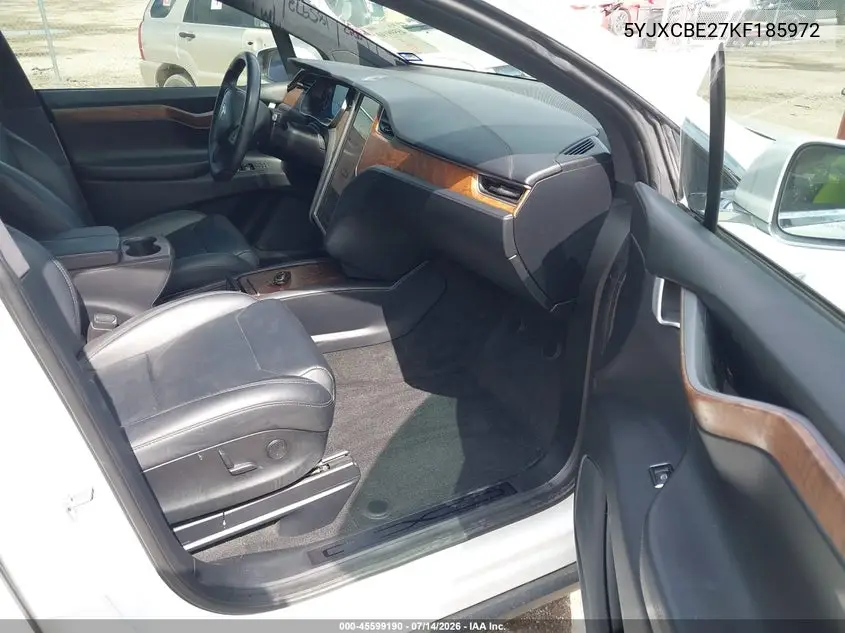 2019 Tesla Model X 100D/75D/Long Range VIN: 5YJXCBE27KF185972 Lot: 45599190