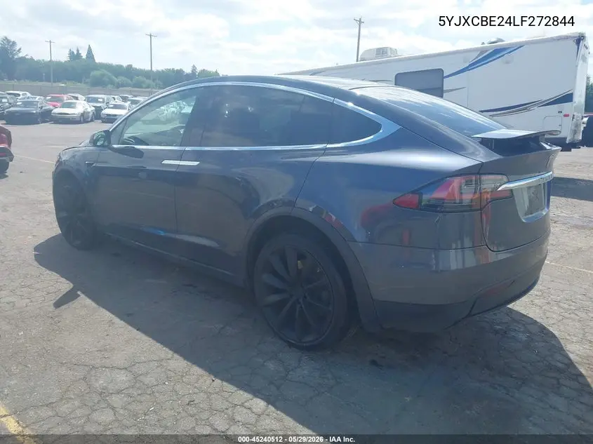 2020 Tesla Model X Long Range Dual Motor All-Wheel Drive/Long Range Plus Dual Motor All-Wheel Drive VIN: 5YJXCBE24LF272844 Lot: 45240512