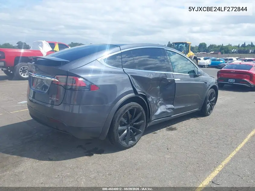 2020 Tesla Model X Long Range Dual Motor All-Wheel Drive/Long Range Plus Dual Motor All-Wheel Drive VIN: 5YJXCBE24LF272844 Lot: 45240512