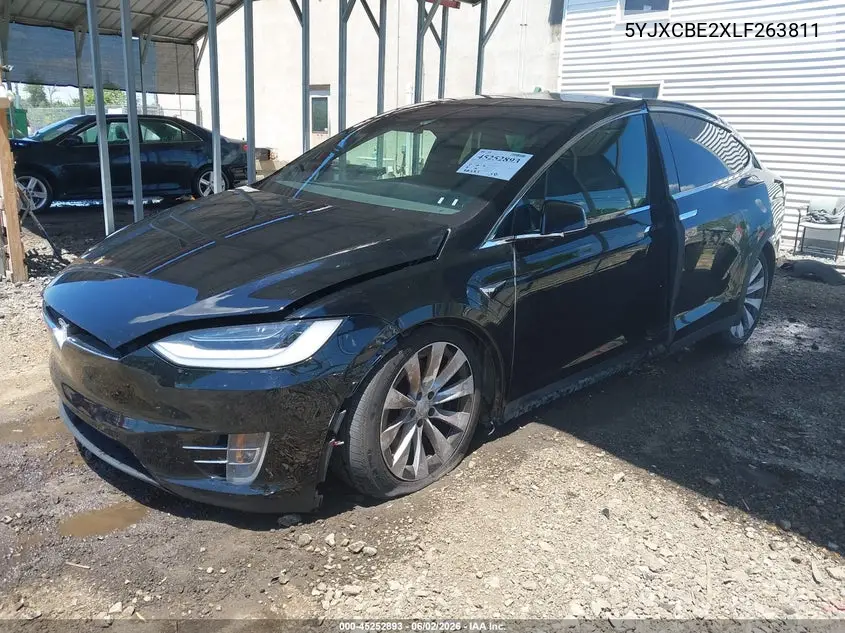 2020 Tesla Model X Long Range Dual Motor All-Wheel Drive/Long Range Plus Dual Motor All-Wheel Drive VIN: 5YJXCBE2XLF263811 Lot: 45252893