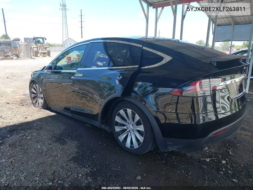 2020 Tesla Model X Long Range Dual Motor All-Wheel Drive/Long Range Plus Dual Motor All-Wheel Drive VIN: 5YJXCBE2XLF263811 Lot: 45252893