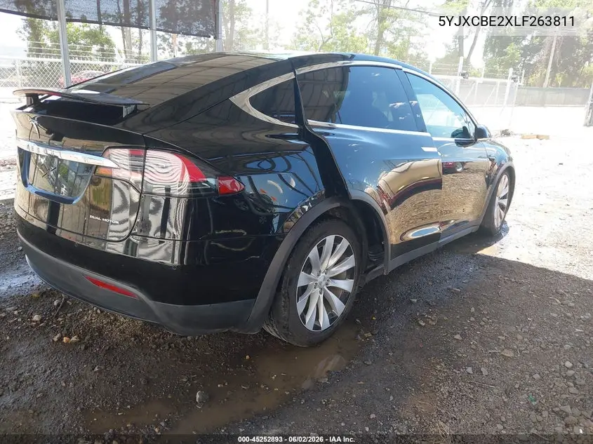 2020 Tesla Model X Long Range Dual Motor All-Wheel Drive/Long Range Plus Dual Motor All-Wheel Drive VIN: 5YJXCBE2XLF263811 Lot: 45252893