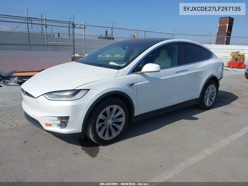 2020 Tesla Model X Long Range Dual Motor All-Wheel Drive/Long Range Plus Dual Motor All-Wheel Drive VIN: 5YJXCDE27LF297135 Lot: 45323991