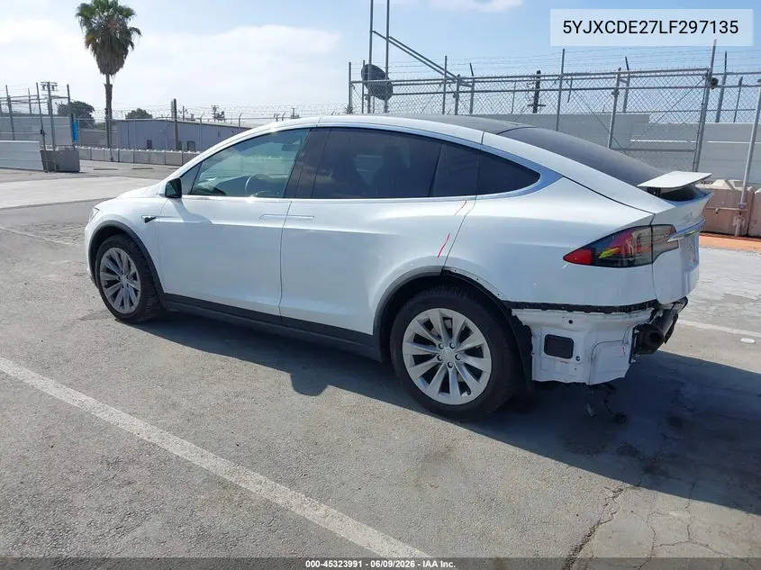 2020 Tesla Model X Long Range Dual Motor All-Wheel Drive/Long Range Plus Dual Motor All-Wheel Drive VIN: 5YJXCDE27LF297135 Lot: 45323991