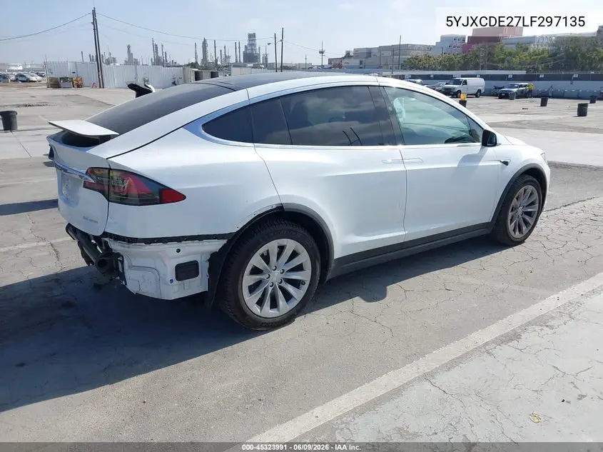2020 Tesla Model X Long Range Dual Motor All-Wheel Drive/Long Range Plus Dual Motor All-Wheel Drive VIN: 5YJXCDE27LF297135 Lot: 45323991