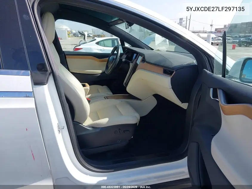 2020 Tesla Model X Long Range Dual Motor All-Wheel Drive/Long Range Plus Dual Motor All-Wheel Drive VIN: 5YJXCDE27LF297135 Lot: 45323991