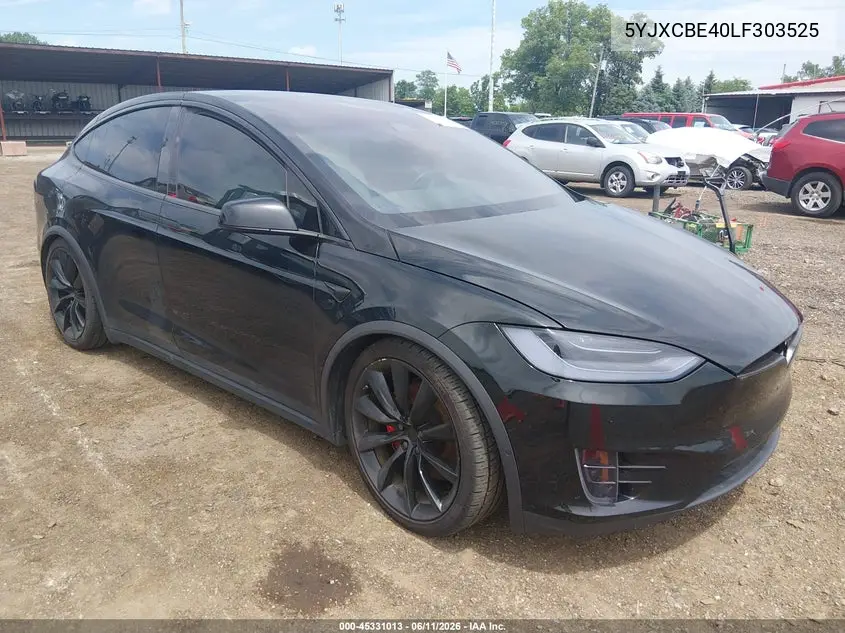 2020 Tesla Model X Performance Dual Motor All-Wheel Drive VIN: 5YJXCBE40LF303525 Lot: 45331013