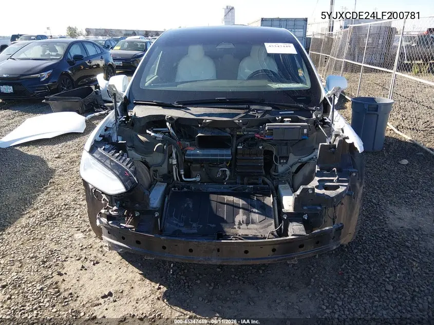 2020 Tesla Model X Long Range Dual Motor All-Wheel Drive/Long Range Plus Dual Motor All-Wheel Drive VIN: 5YJXCDE24LF200781 Lot: 45347449