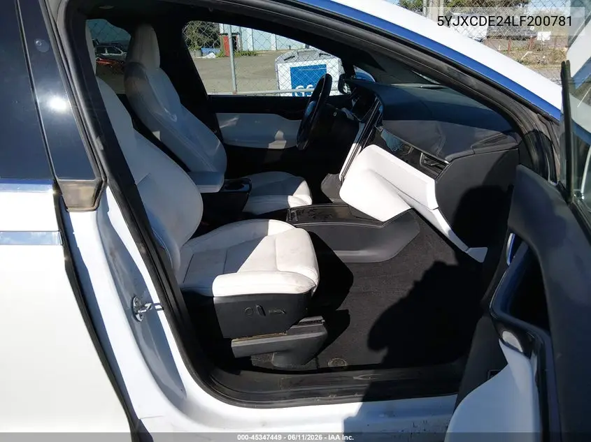2020 Tesla Model X Long Range Dual Motor All-Wheel Drive/Long Range Plus Dual Motor All-Wheel Drive VIN: 5YJXCDE24LF200781 Lot: 45347449