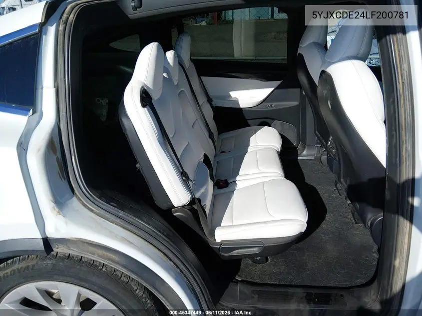 2020 Tesla Model X Long Range Dual Motor All-Wheel Drive/Long Range Plus Dual Motor All-Wheel Drive VIN: 5YJXCDE24LF200781 Lot: 45347449