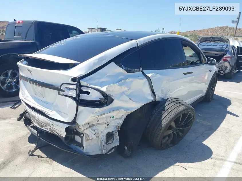 2020 Tesla Model X Long Range Dual Motor All-Wheel Drive/Long Range Plus Dual Motor All-Wheel Drive VIN: 5YJXCBE27LF239093 Lot: 45413729