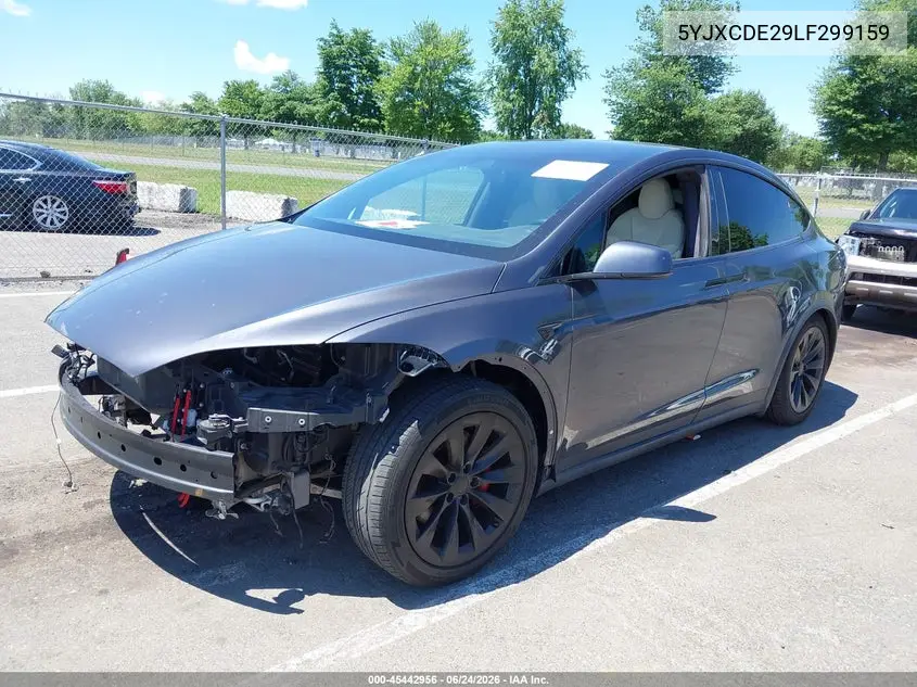 2020 Tesla Model X Long Range Dual Motor All-Wheel Drive/Long Range Plus Dual Motor All-Wheel Drive VIN: 5YJXCDE29LF299159 Lot: 45442956