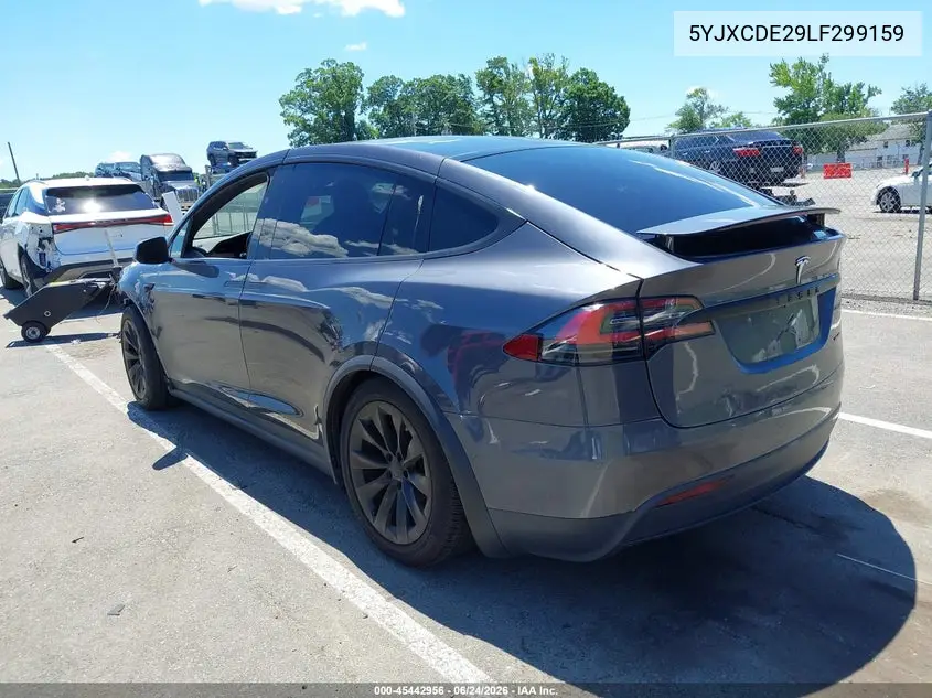 2020 Tesla Model X Long Range Dual Motor All-Wheel Drive/Long Range Plus Dual Motor All-Wheel Drive VIN: 5YJXCDE29LF299159 Lot: 45442956
