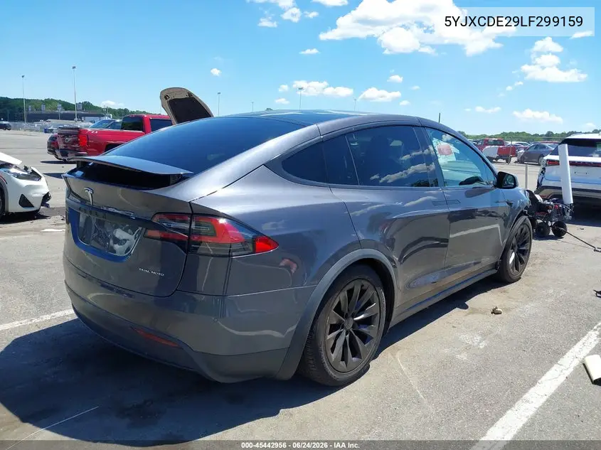 2020 Tesla Model X Long Range Dual Motor All-Wheel Drive/Long Range Plus Dual Motor All-Wheel Drive VIN: 5YJXCDE29LF299159 Lot: 45442956