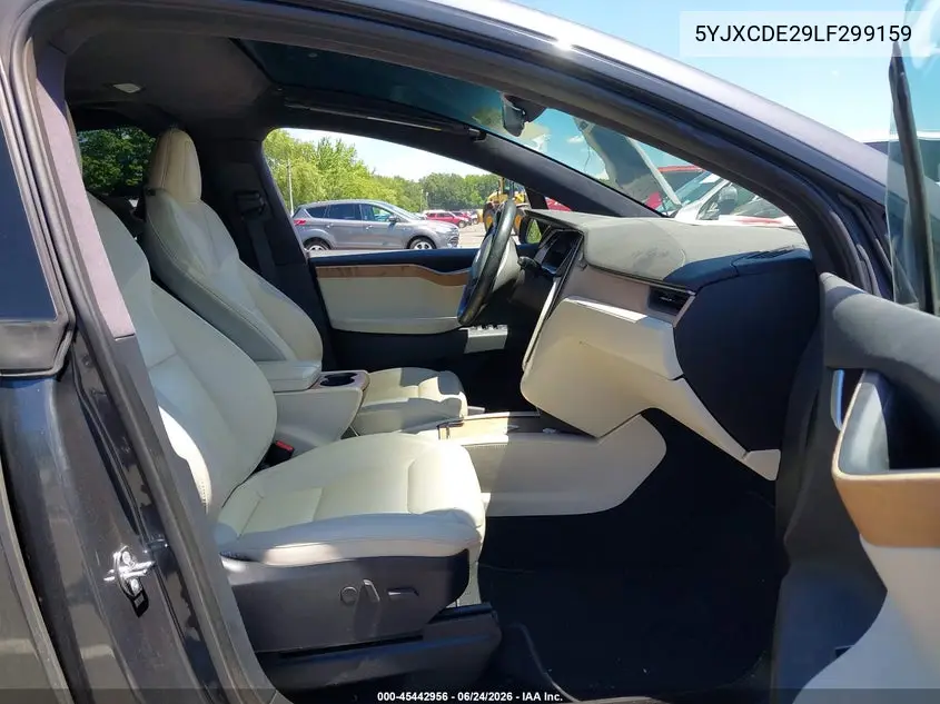 2020 Tesla Model X Long Range Dual Motor All-Wheel Drive/Long Range Plus Dual Motor All-Wheel Drive VIN: 5YJXCDE29LF299159 Lot: 45442956