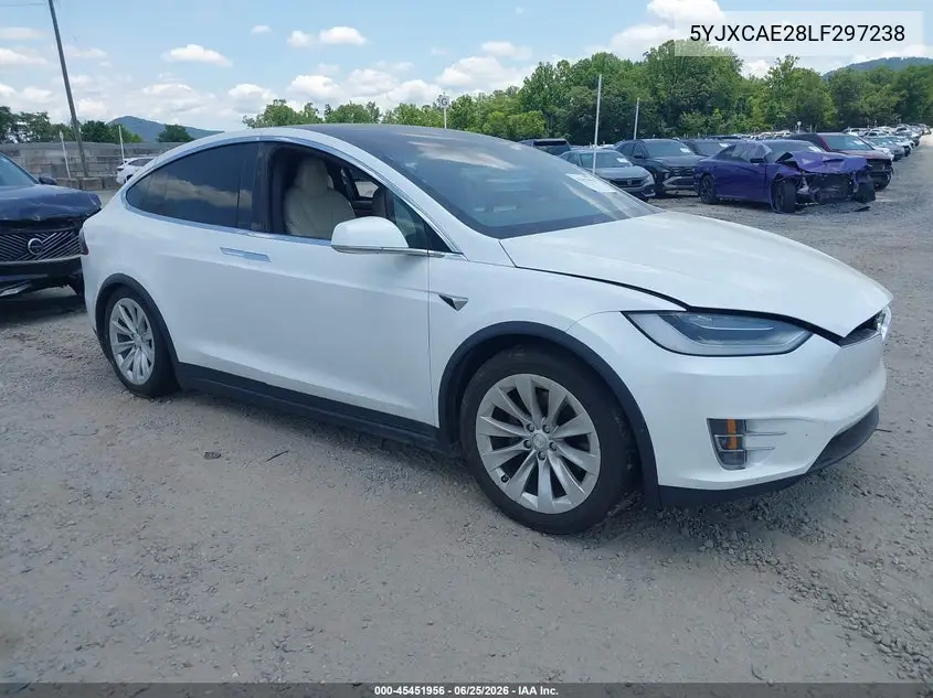 2020 Tesla Model X Long Range Dual Motor All-Wheel Drive/Long Range Plus Dual Motor All-Wheel Drive VIN: 5YJXCAE28LF297238 Lot: 45451956