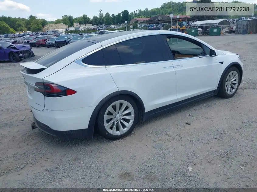 2020 Tesla Model X Long Range Dual Motor All-Wheel Drive/Long Range Plus Dual Motor All-Wheel Drive VIN: 5YJXCAE28LF297238 Lot: 45451956