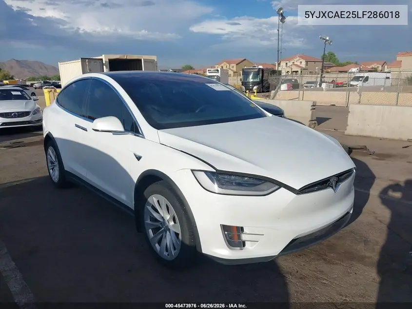 2020 Tesla Model X Long Range Dual Motor All-Wheel Drive/Long Range Plus Dual Motor All-Wheel Drive VIN: 5YJXCAE25LF286018 Lot: 45473976
