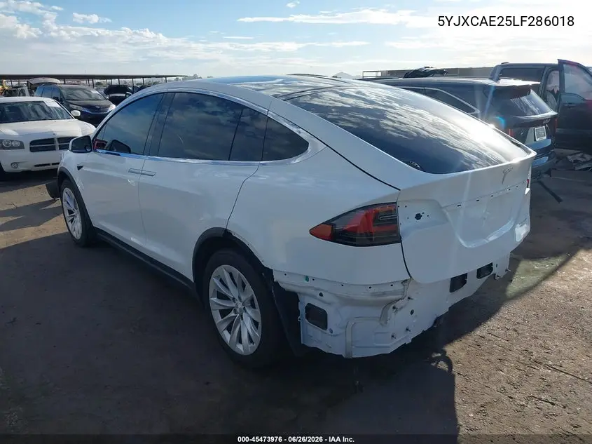 2020 Tesla Model X Long Range Dual Motor All-Wheel Drive/Long Range Plus Dual Motor All-Wheel Drive VIN: 5YJXCAE25LF286018 Lot: 45473976
