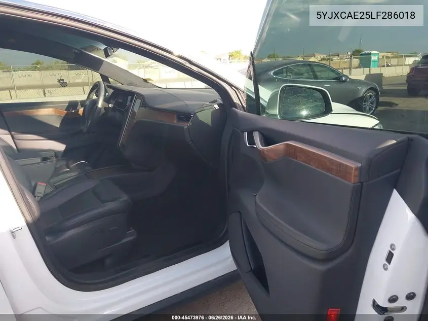 2020 Tesla Model X Long Range Dual Motor All-Wheel Drive/Long Range Plus Dual Motor All-Wheel Drive VIN: 5YJXCAE25LF286018 Lot: 45473976