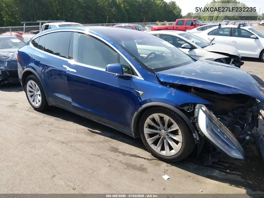 2020 Tesla Model X Long Range Dual Motor All-Wheel Drive/Long Range Plus Dual Motor All-Wheel Drive VIN: 5YJXCAE27LF232235 Lot: 45518390