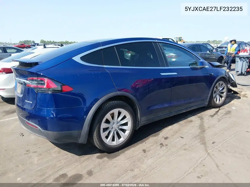 2020 Tesla Model X Long Range Dual Motor All-Wheel Drive/Long Range Plus Dual Motor All-Wheel Drive VIN: 5YJXCAE27LF232235 Lot: 45518390