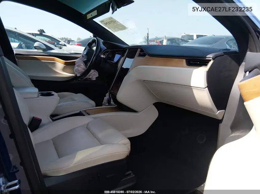 2020 Tesla Model X Long Range Dual Motor All-Wheel Drive/Long Range Plus Dual Motor All-Wheel Drive VIN: 5YJXCAE27LF232235 Lot: 45518390