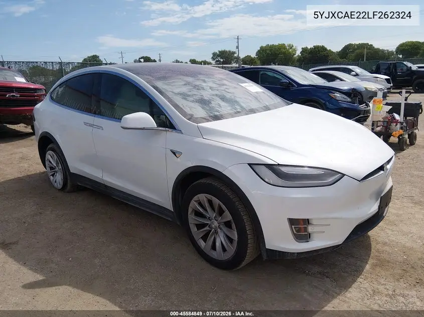 2020 Tesla Model X Long Range Dual Motor All-Wheel Drive/Long Range Plus Dual Motor All-Wheel Drive VIN: 5YJXCAE22LF262324 Lot: 45584849