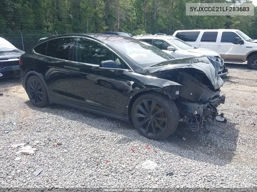 2020 Tesla Model X Long Range Dual Motor All-Wheel Drive/Long Range Plus Dual Motor All-Wheel Drive VIN: 5YJXCDE21LF283683 Lot: 45596154