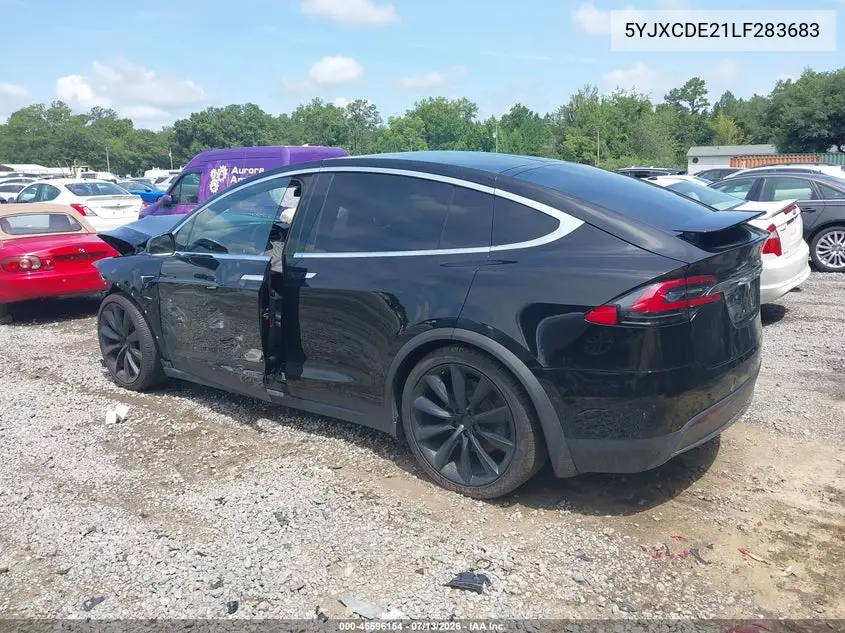 2020 Tesla Model X Long Range Dual Motor All-Wheel Drive/Long Range Plus Dual Motor All-Wheel Drive VIN: 5YJXCDE21LF283683 Lot: 45596154
