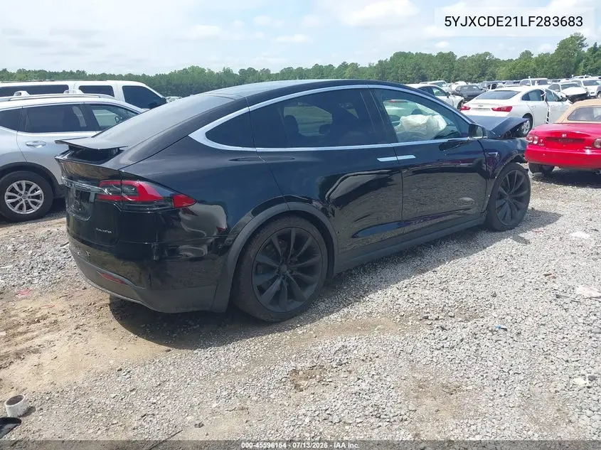2020 Tesla Model X Long Range Dual Motor All-Wheel Drive/Long Range Plus Dual Motor All-Wheel Drive VIN: 5YJXCDE21LF283683 Lot: 45596154