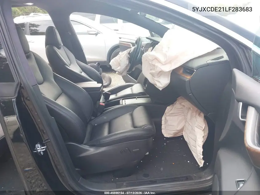 2020 Tesla Model X Long Range Dual Motor All-Wheel Drive/Long Range Plus Dual Motor All-Wheel Drive VIN: 5YJXCDE21LF283683 Lot: 45596154