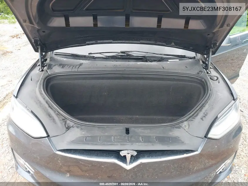 2021 Tesla Model X Long Range Dual Motor All-Wheel Drive/Long Range Plus Dual Motor All-Wheel Drive VIN: 5YJXCBE23MF308167 Lot: 45297001