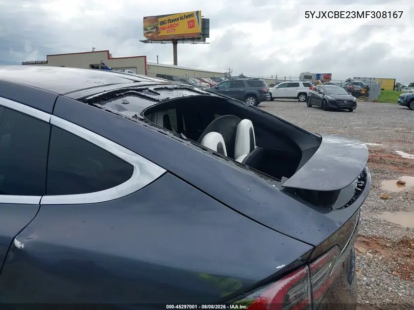 2021 Tesla Model X Long Range Dual Motor All-Wheel Drive/Long Range Plus Dual Motor All-Wheel Drive VIN: 5YJXCBE23MF308167 Lot: 45297001