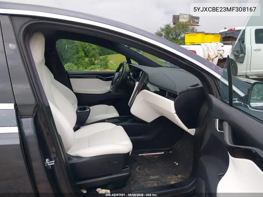 2021 Tesla Model X Long Range Dual Motor All-Wheel Drive/Long Range Plus Dual Motor All-Wheel Drive VIN: 5YJXCBE23MF308167 Lot: 45297001