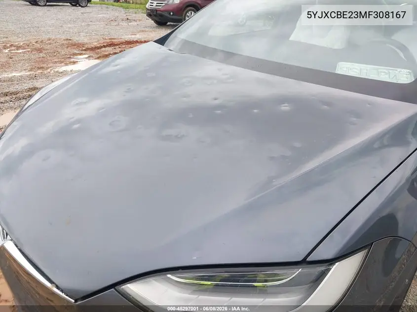 2021 Tesla Model X Long Range Dual Motor All-Wheel Drive/Long Range Plus Dual Motor All-Wheel Drive VIN: 5YJXCBE23MF308167 Lot: 45297001