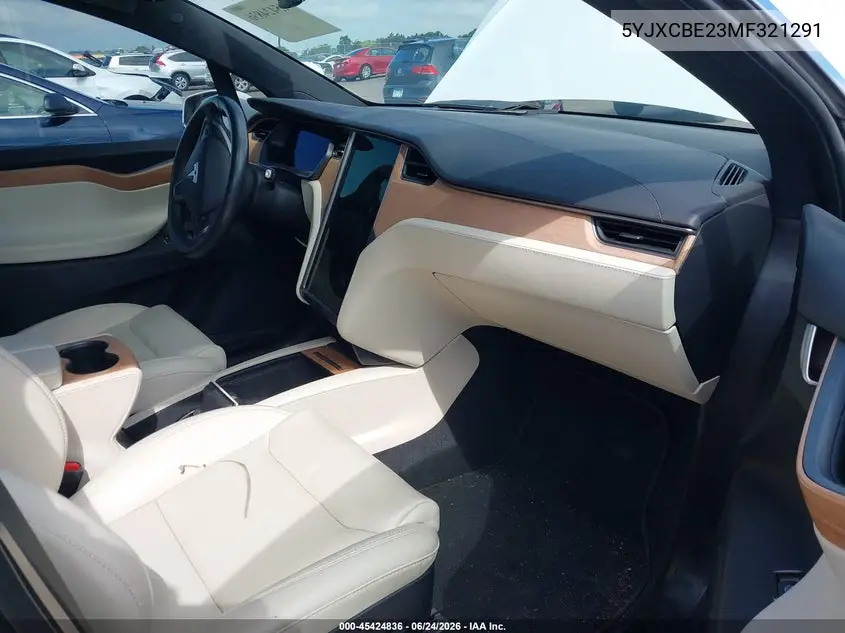 2021 Tesla Model X Long Range Dual Motor All-Wheel Drive/Long Range Plus Dual Motor All-Wheel Drive VIN: 5YJXCBE23MF321291 Lot: 45424836