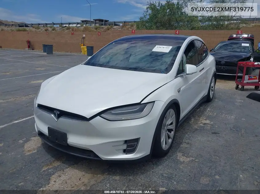 2021 Tesla Model X Long Range Dual Motor All-Wheel Drive/Long Range Plus Dual Motor All-Wheel Drive VIN: 5YJXCDE2XMF319775 Lot: 45678753