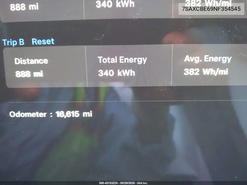 2022 Tesla Model X Plaid Tri Motor All-Wheel Drive VIN: 7SAXCBE69NF354545 Lot: 45153224