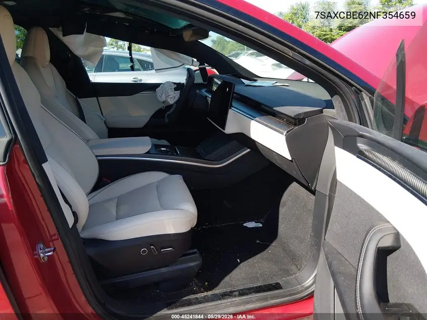 2022 Tesla Model X Plaid Tri Motor All-Wheel Drive VIN: 7SAXCBE62NF354659 Lot: 45241844