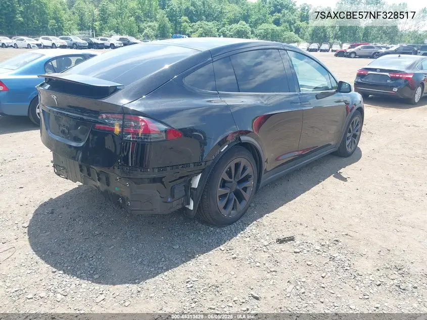 2022 Tesla Model X Dual Motor All-Wheel Drive VIN: 7SAXCBE57NF328517 Lot: 45313428