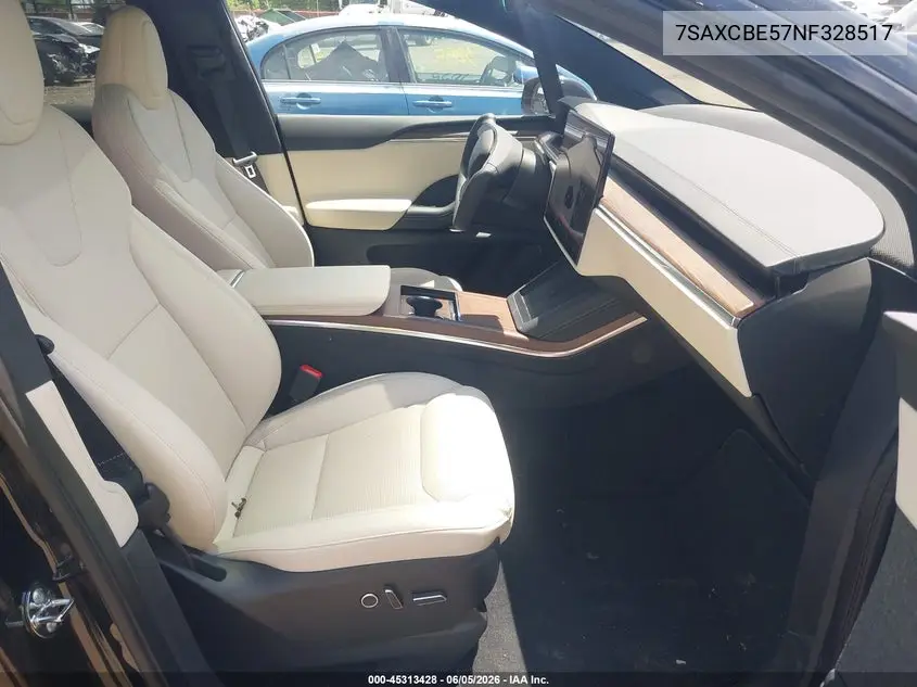 2022 Tesla Model X Dual Motor All-Wheel Drive VIN: 7SAXCBE57NF328517 Lot: 45313428