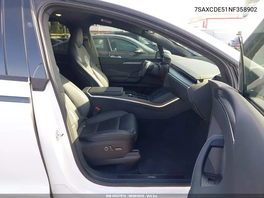 2022 Tesla Model X Dual Motor All-Wheel Drive/Plaid Tri Motor All-Wheel Drive VIN: 7SAXCDE51NF358902 Lot: 45337874