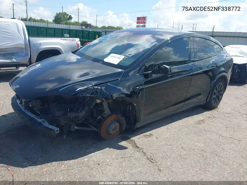 2022 Tesla Model X Dual Motor All-Wheel Drive/Plaid Tri Motor All-Wheel Drive VIN: 7SAXCDE52NF338772 Lot: 45565780