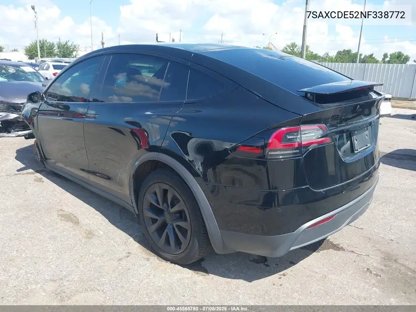 2022 Tesla Model X Dual Motor All-Wheel Drive/Plaid Tri Motor All-Wheel Drive VIN: 7SAXCDE52NF338772 Lot: 45565780