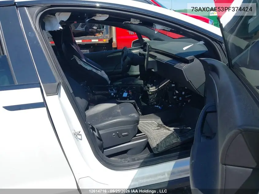 2023 Tesla Model X Awd/Standard Range VIN: 7SAXCAE53PF374424 Lot: 12614716
