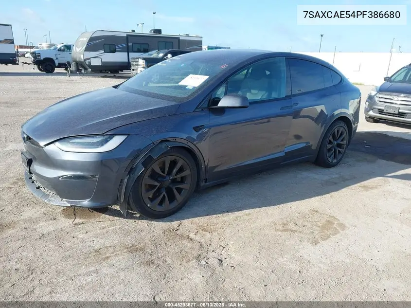 2023 Tesla Model X Dual Motor All-Wheel Drive/Standard Range VIN: 7SAXCAE54PF386680 Lot: 45293677