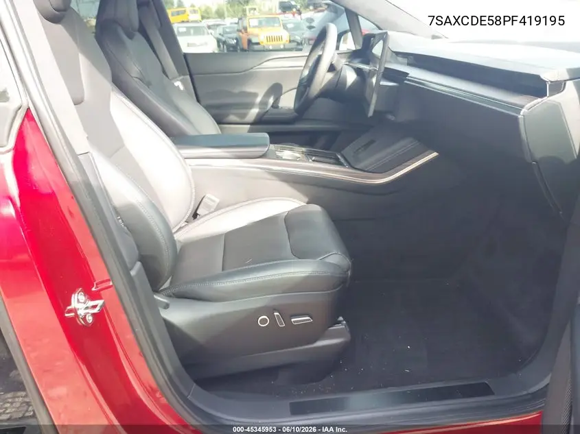 2023 Tesla Model X Dual Motor All-Wheel Drive/Standard Range VIN: 7SAXCDE58PF419195 Lot: 45345953