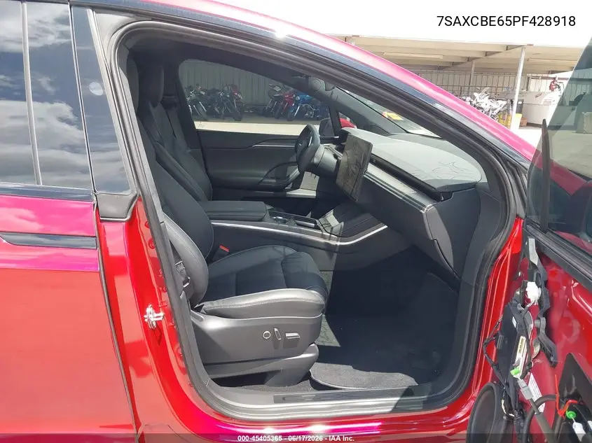 2023 Tesla Model X Plaid Tri Motor All-Wheel Drive VIN: 7SAXCBE65PF428918 Lot: 45405365